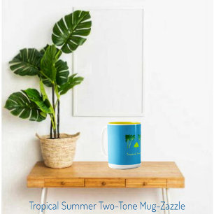 Tropischer Sommer Zweifarbige Tasse