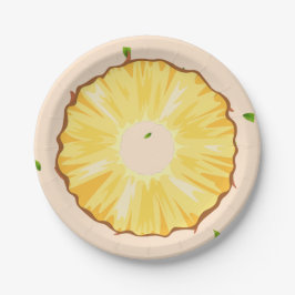 TROPISCHER SOMMERFRÜCHTE Ananas Slice trendy Patt Pappteller