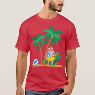 Tropischer Sommerurlaub Funny Santa Claus Christm T-Shirt