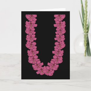Tropischer Sommerurlaub Hawaiianische Blumenkette Karte