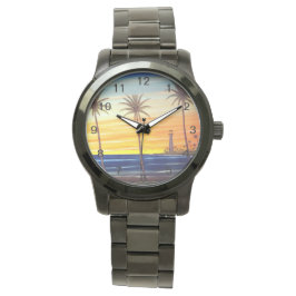 Tropischer Sonnenaufgang Armbanduhr