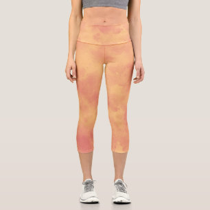 Tropischer Sonnenaufgang Wolkeneffekt Capri-Leggin Capri Leggings