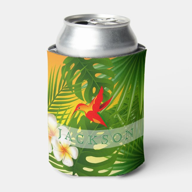 Tropischer Sonnenschein mit einem Hummingvogel Dosenkühler (Kanne Vorderseite)