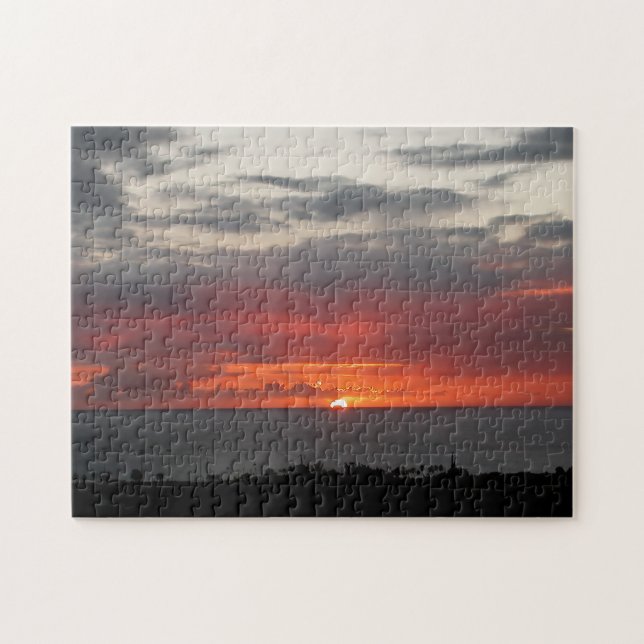 Tropischer Sonnenuntergang Abend Blauer Ozean Natu (Horizontal)