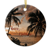 Tropischer Sonnenuntergang Beach Custom Hochzeitst