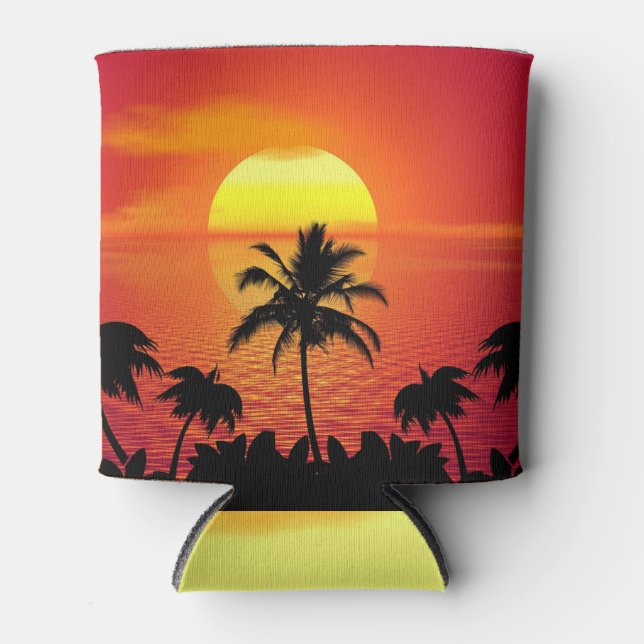 Tropischer Sonnenuntergang Dosenkühler (Vorderseite)