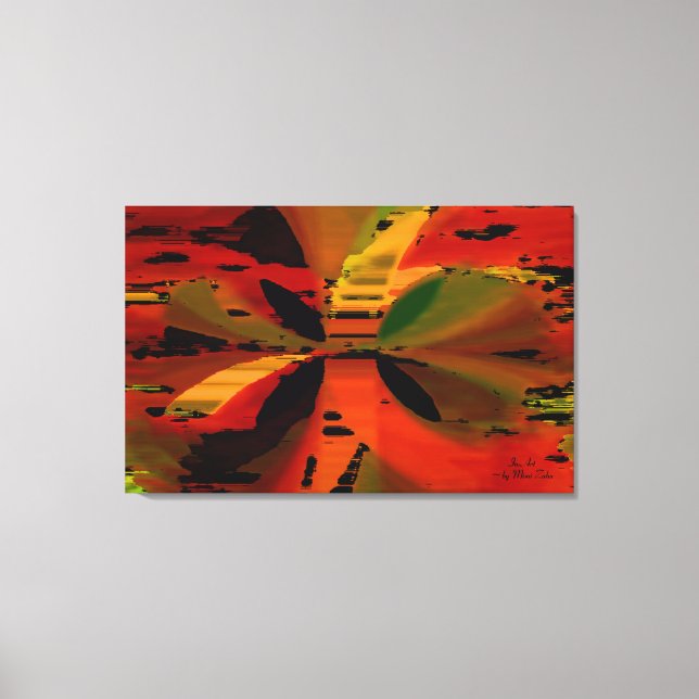 "Tropischer Sonnenuntergang", gesteppte Leinwand (Vorderseite)