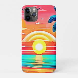 Tropischer Sonnenuntergang mit Regenbogen Case-Mate iPhone Hülle