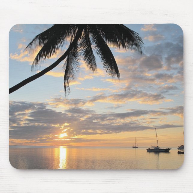Tropischer Sonnenuntergang Mousepad (Vorne)