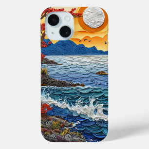Tropischer Sonnenuntergang Ozeanwelle Küstenlandsc Case-Mate iPhone Hülle