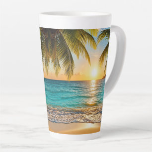 Tropischer Sonnenuntergang Palm Beach Milchtasse