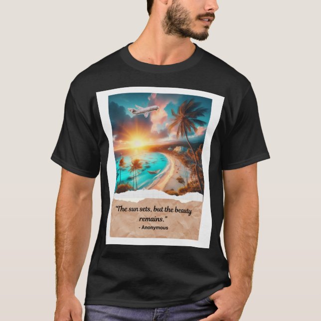 Tropischer Sonnenuntergang-T - Shirt (Vorderseite)