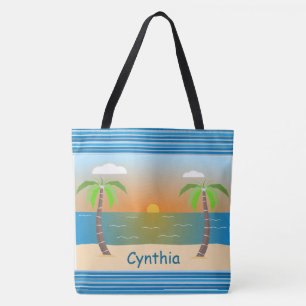 Tropischer Sonnenuntergang Tasche