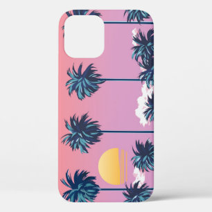 Tropischer Sonnenuntergang: Vintage Beach Illustra Case-Mate iPhone Hülle