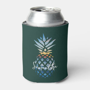 Tropischer Sonnenuntergangsstrand Ananas Personali Dosenkühler