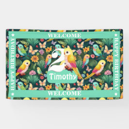 Tropischer Spaß: Feiern Sie den perfekten 2. Gebur Banner