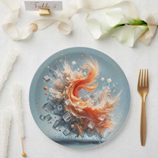 Tropischer Splash Pappteller (Hochzeit)