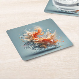 Tropischer Splash Rechteckiger Pappuntersetzer