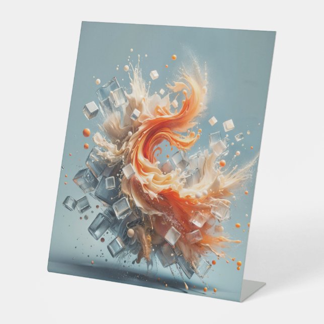 Tropischer Splash Sockelschild (Vorderseite)