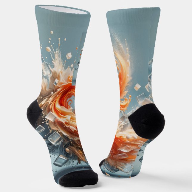Tropischer Splash Socken (Gewinkelt)