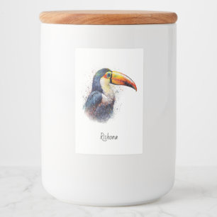 Tropischer Splendor Toucan, kundenspezifisch Lebensmitteletikett