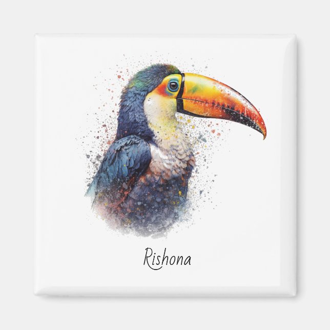 Tropischer Splendor Toucan, kundenspezifisch Magnet (Vorne)