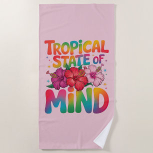 Tropischer Staat von Mind Summer Beach Graphic Strandtuch