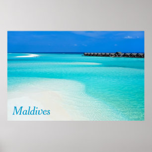 Tropischer Strand auf den Malediven Poster