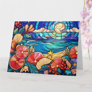 Tropischer Strand aus Glas Karte