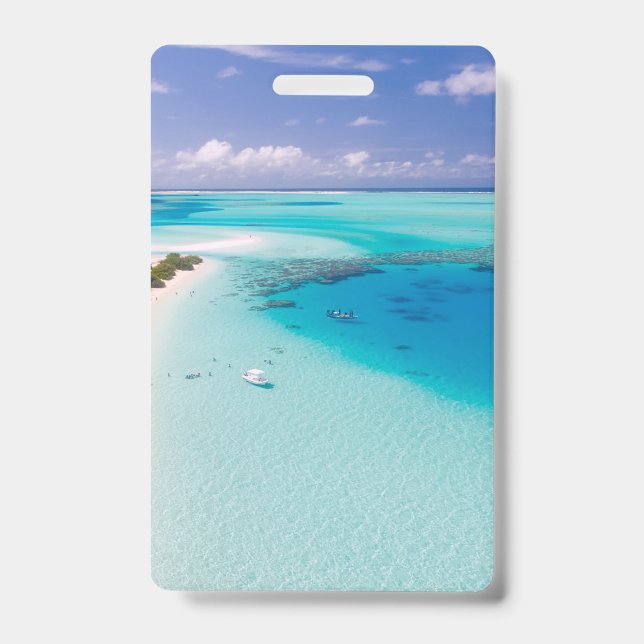 Tropischer Strand Ausweis (Vorderseite)