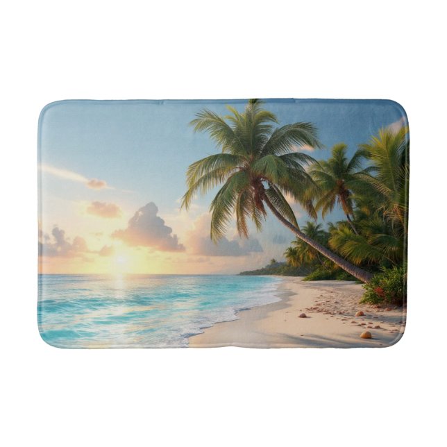 tropischer Strand Badematte (Vorderseite)