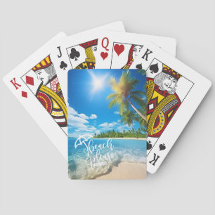 Tropischer Strand Bitte spielen Sie Karten Spielkarten