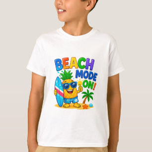 🏄 Tropischer Strand Cartoon Für Kinder Im Sommer T-Shirt