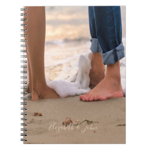 Tropischer Strand, Foots, Wellen - Personalisiert Notizblock