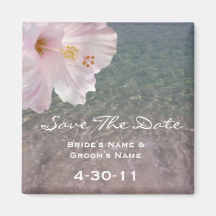Tropischer Strand-Hochzeits-Save the Date - Magnet
