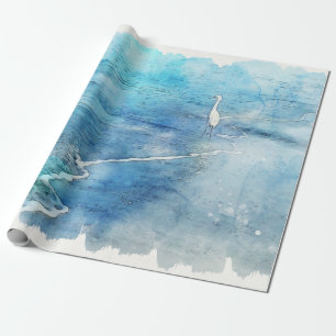Tropischer Strand im Aquamarinen Aqua Türkise Blu Geschenkpapier