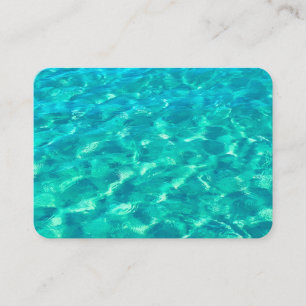 Tropischer Strand im Aquamarinen Aqua Türkise Blu Visitenkarte