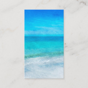 Tropischer Strand im Aquamarinen Aqua Türkise Blu Visitenkarte