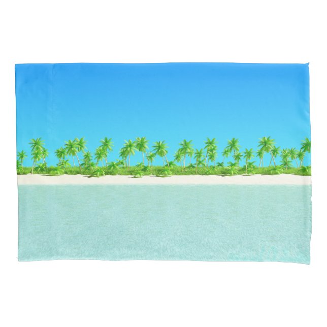 Tropischer Strand Kissenbezug (Vorderseite)