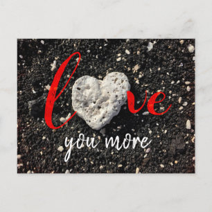Tropischer Strand Korallenfels Herz Liebe dich meh Postkarte