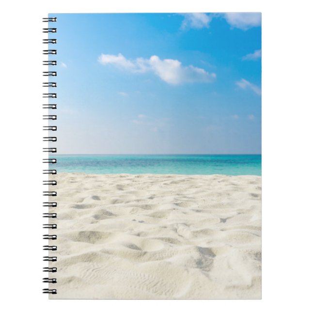Tropischer Strand-Meersand-Himmel u. Sommer-Tag Notizblock (Vorderseite)