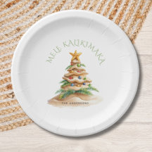 Tropischer Strand Mele Kalikimaka Weihnachtsbaum