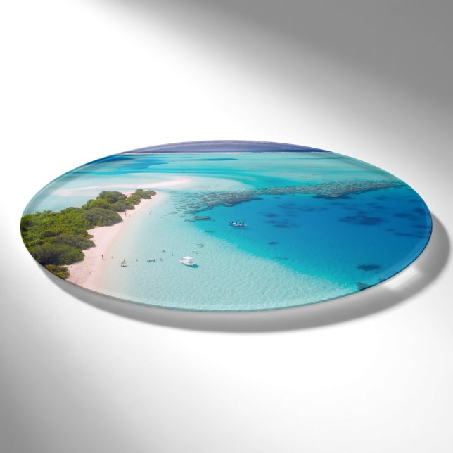 Tropischer Strand Namenschild (Vorderseite)