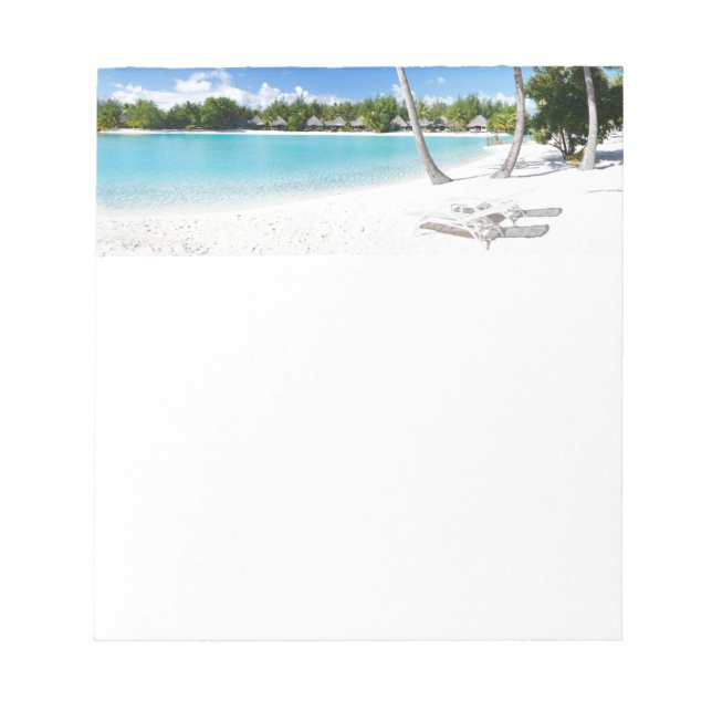 Tropischer Strand Notizblock (Vorderseite)