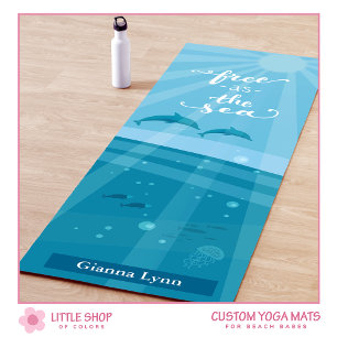 Tropischer Strand Ozean Meeresleben Personalisiert Yogamatte