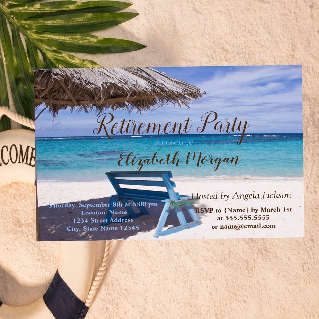 Tropischer Strand, Party für die Ruhestätte der Vo Einladung (Von Creator hochgeladen)