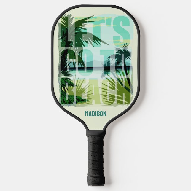 Tropischer Strand Pickleball Schläger (Vorderseite)