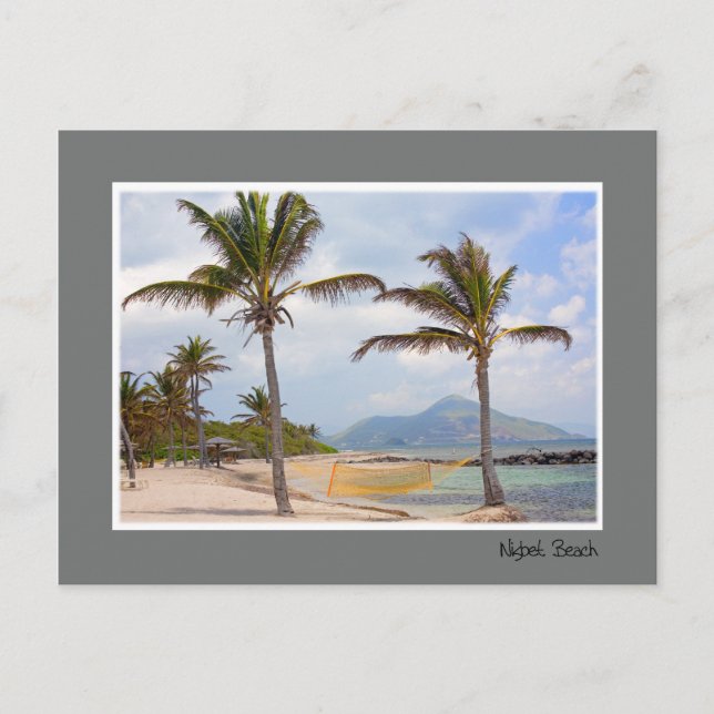 Tropischer Strand Postkarte (Vorderseite)