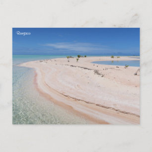 Tropischer Strand Rangiroa Feiertagspostkarte