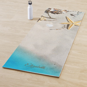 Tropischer Strand, Sand, Seashell, Seastar - Perso Yogamatte